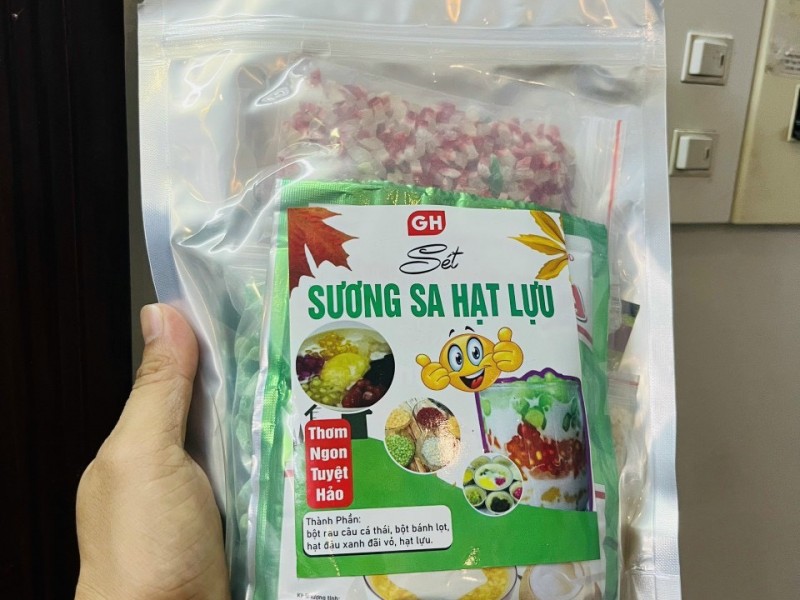 SET CHÈ SƯƠNG SA HẠT LỰU ĐẦY ĐỦ NGUYÊN LIỆU