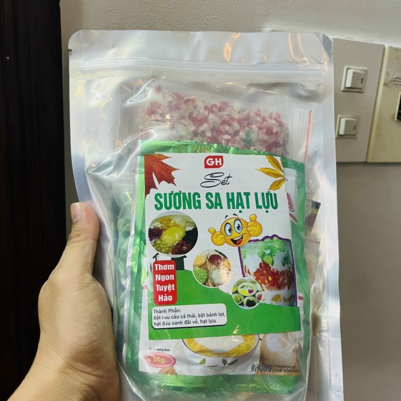 SET CHÈ SƯƠNG SA HẠT LỰU ĐẦY ĐỦ NGUYÊN LIỆU